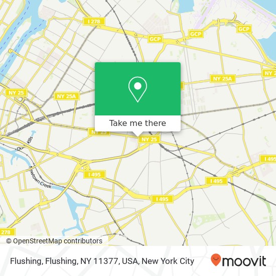Mapa de Flushing, Flushing, NY 11377, USA