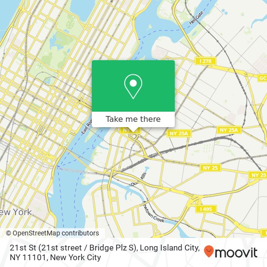 21st St (21st street / Bridge Plz S), Long Island City, NY 11101 map