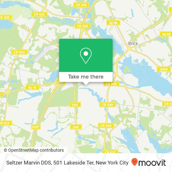 Mapa de Seltzer Marvin DDS, 501 Lakeside Ter