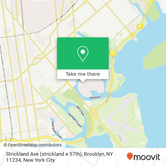 Mapa de Strickland Ave (strickland e 57th), Brooklyn, NY 11234