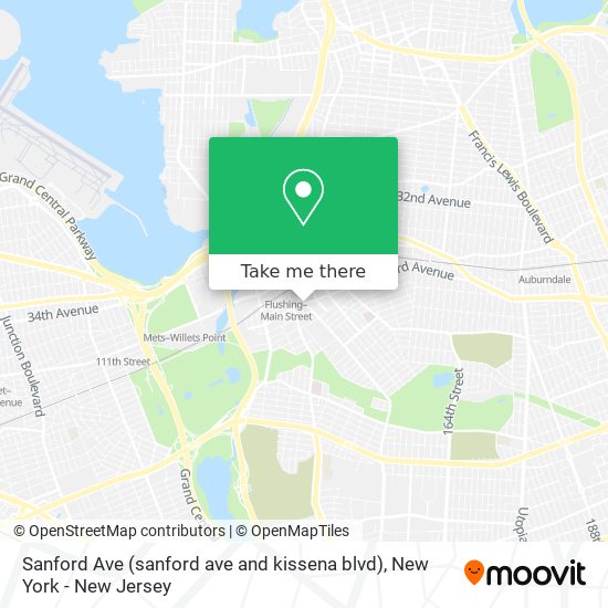 Mapa de Sanford Ave (sanford ave and kissena blvd)