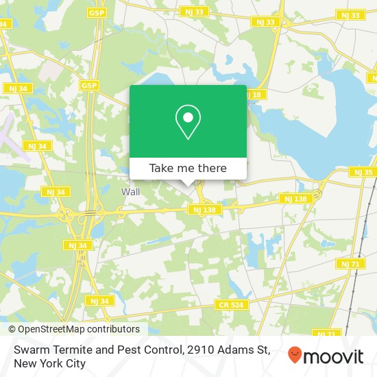 Mapa de Swarm Termite and Pest Control, 2910 Adams St