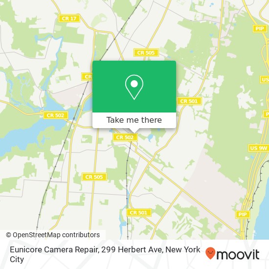 Mapa de Eunicore Camera Repair, 299 Herbert Ave