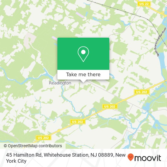 Mapa de 45 Hamilton Rd, Whitehouse Station, NJ 08889