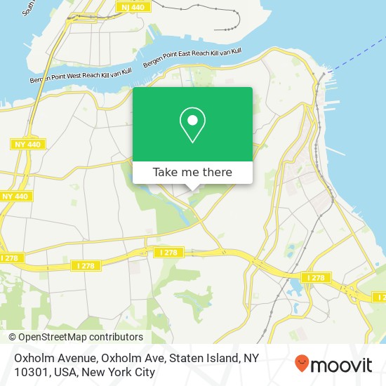 Mapa de Oxholm Avenue, Oxholm Ave, Staten Island, NY 10301, USA