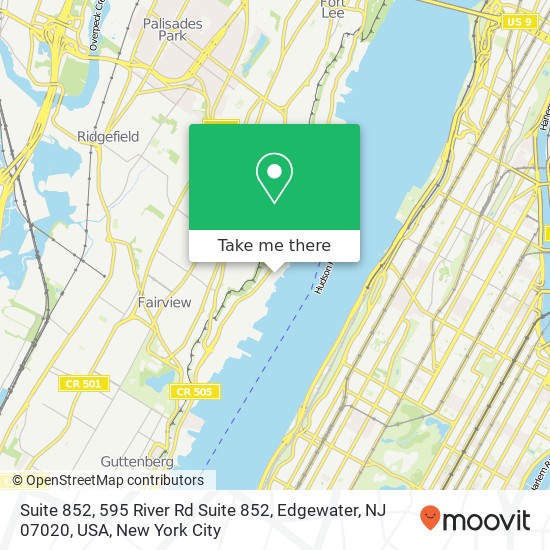 Suite 852, 595 River Rd Suite 852, Edgewater, NJ 07020, USA map