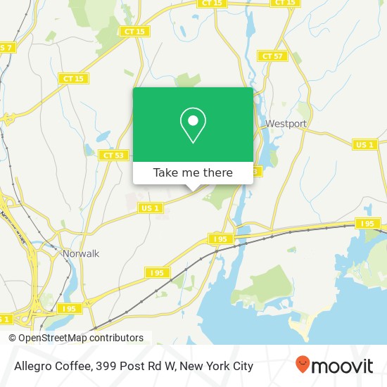 Mapa de Allegro Coffee, 399 Post Rd W