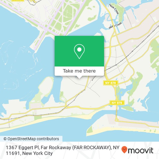 Mapa de 1367 Eggert Pl, Far Rockaway (FAR ROCKAWAY), NY 11691
