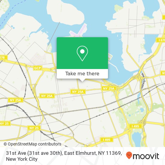 Mapa de 31st Ave (31st ave 30th), East Elmhurst, NY 11369