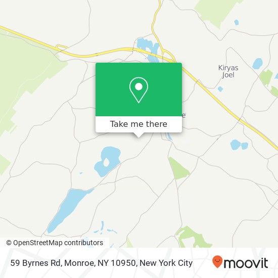 Mapa de 59 Byrnes Rd, Monroe, NY 10950