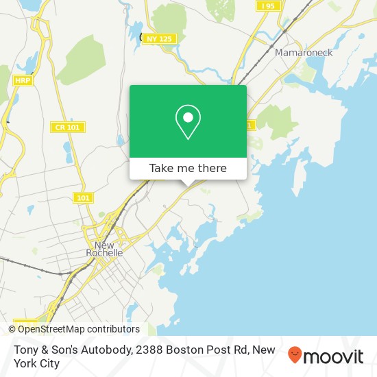 Mapa de Tony & Son's Autobody, 2388 Boston Post Rd