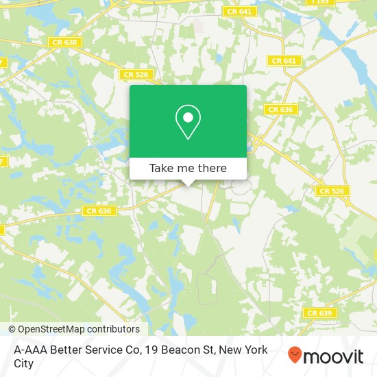 Mapa de A-AAA Better Service Co, 19 Beacon St