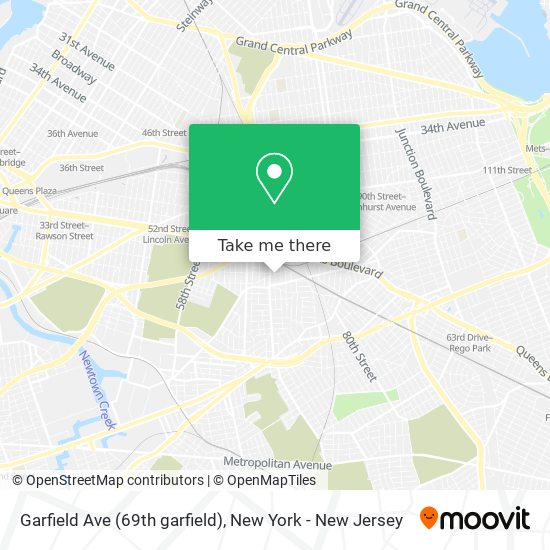 Garfield Ave (69th garfield) map