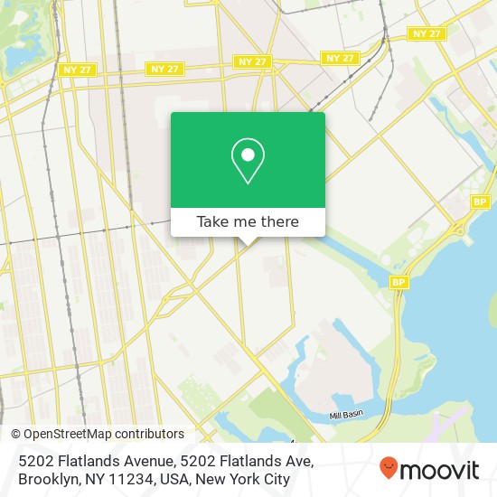 5202 Flatlands Avenue, 5202 Flatlands Ave, Brooklyn, NY 11234, USA map