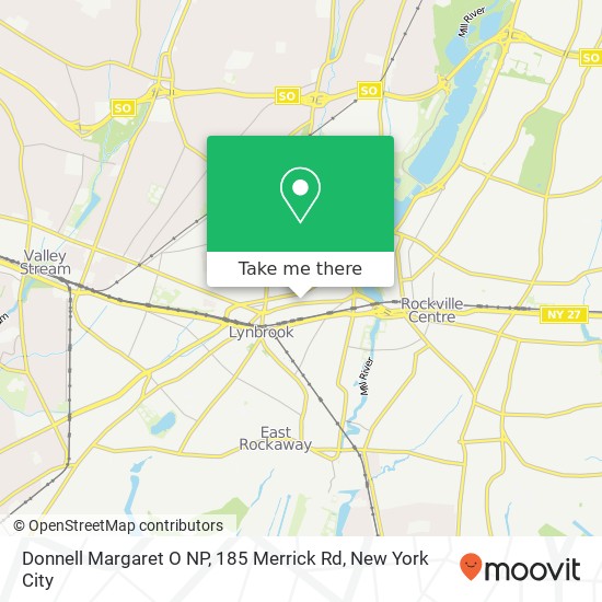 Donnell Margaret O NP, 185 Merrick Rd map