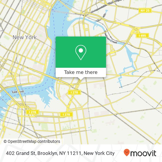 Mapa de 402 Grand St, Brooklyn, NY 11211