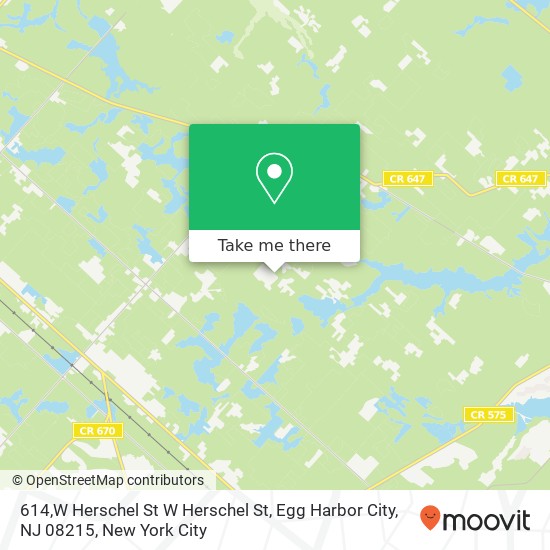 Mapa de 614,W Herschel St W Herschel St, Egg Harbor City, NJ 08215