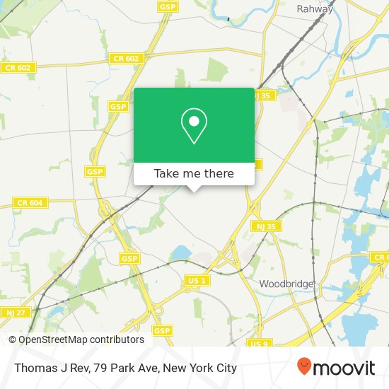 Thomas J Rev, 79 Park Ave map