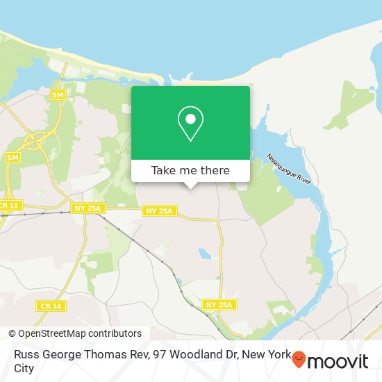 Mapa de Russ George Thomas Rev, 97 Woodland Dr