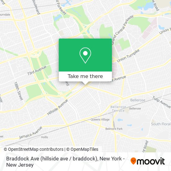 Mapa de Braddock Ave (hillside ave / braddock)
