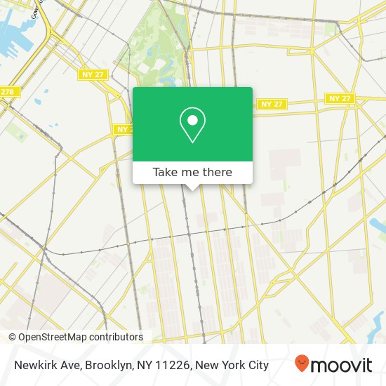 Mapa de Newkirk Ave, Brooklyn, NY 11226