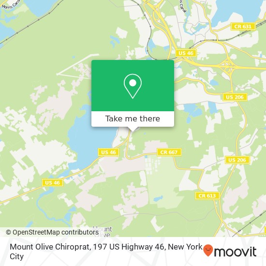 Mount Olive Chiroprat, 197 US Highway 46 map