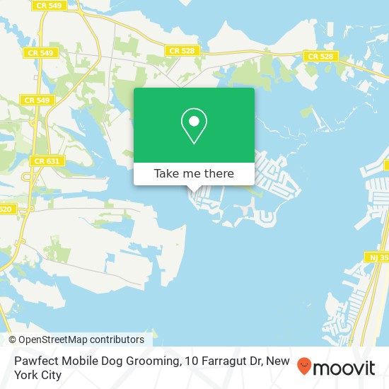 Mapa de Pawfect Mobile Dog Grooming, 10 Farragut Dr