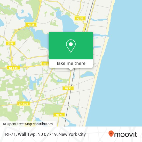 RT-71, Wall Twp, NJ 07719 map