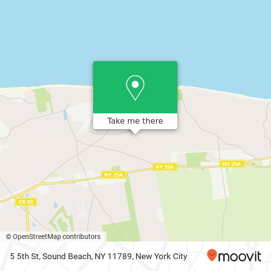 Mapa de 5 5th St, Sound Beach, NY 11789