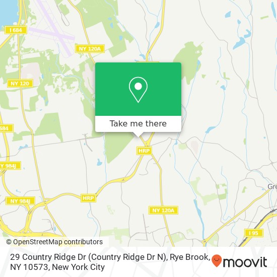 Mapa de 29 Country Ridge Dr (Country Ridge Dr N), Rye Brook, NY 10573