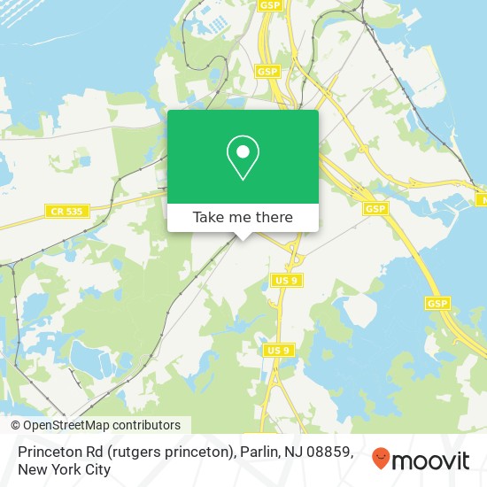 Mapa de Princeton Rd (rutgers princeton), Parlin, NJ 08859