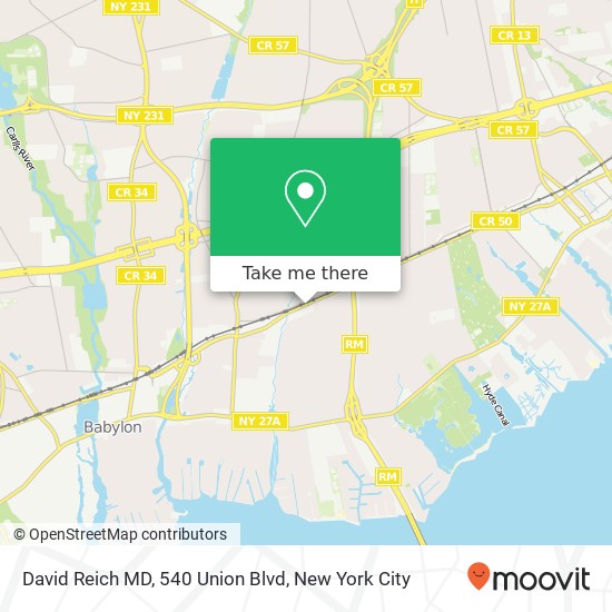 David Reich MD, 540 Union Blvd map
