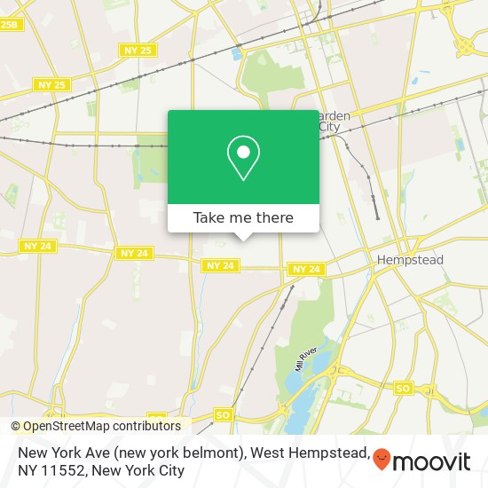 New York Ave (new york belmont), West Hempstead, NY 11552 map