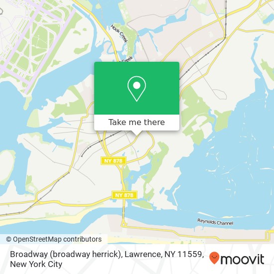 Mapa de Broadway (broadway herrick), Lawrence, NY 11559