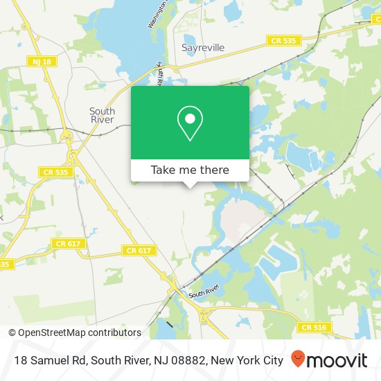 Mapa de 18 Samuel Rd, South River, NJ 08882