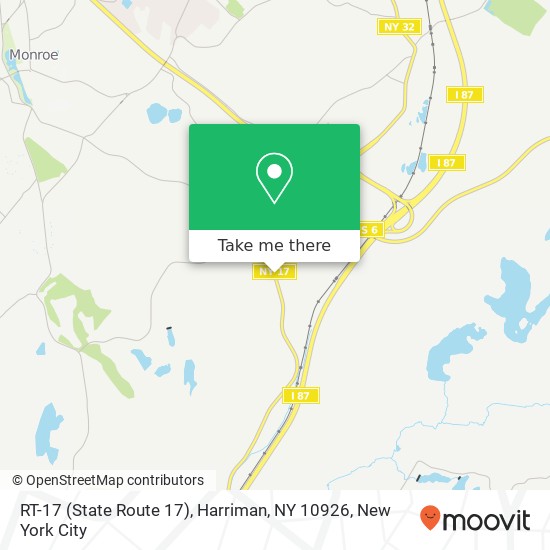 Mapa de RT-17 (State Route 17), Harriman, NY 10926
