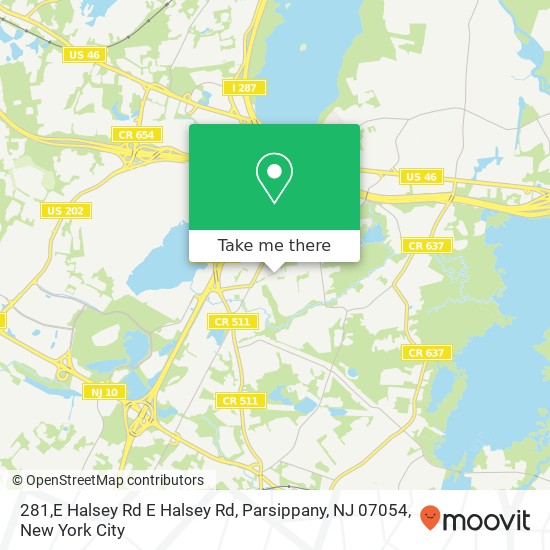 281,E Halsey Rd E Halsey Rd, Parsippany, NJ 07054 map