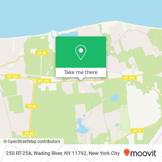 Mapa de 250 RT-25A, Wading River, NY 11792