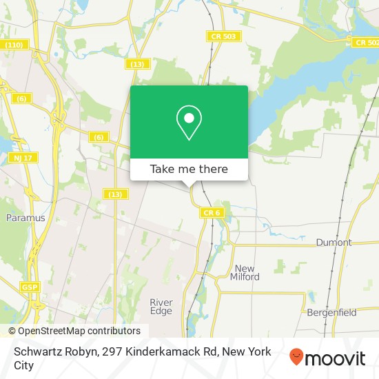 Schwartz Robyn, 297 Kinderkamack Rd map