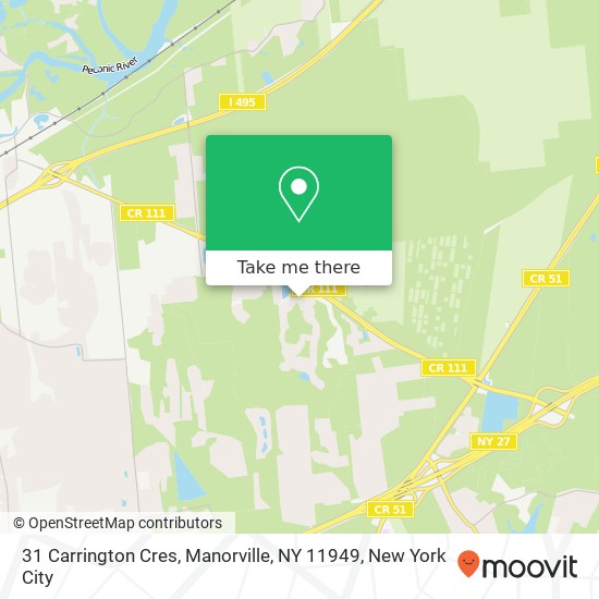 Mapa de 31 Carrington Cres, Manorville, NY 11949