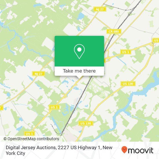 Mapa de Digital Jersey Auctions, 2227 US Highway 1