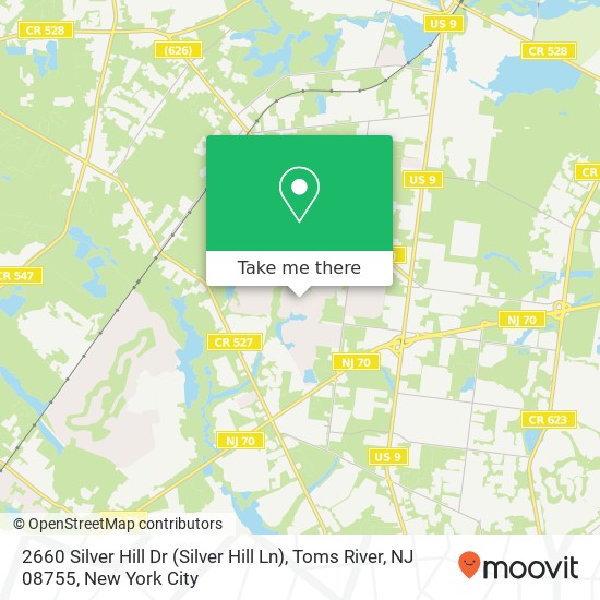 2660 Silver Hill Dr (Silver Hill Ln), Toms River, NJ 08755 map