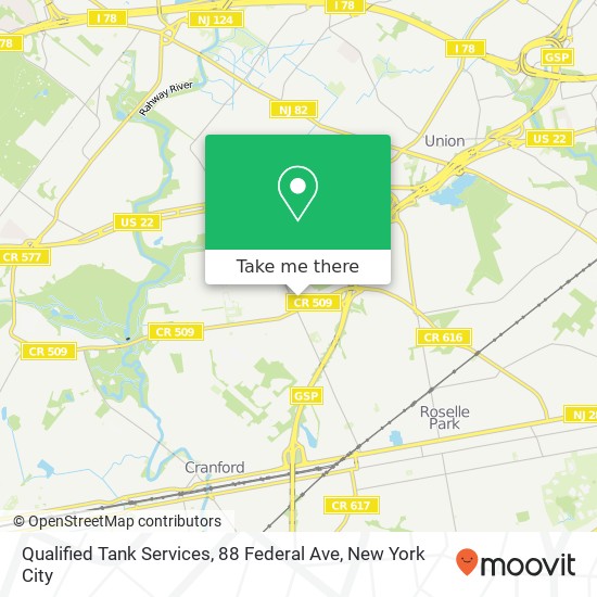 Mapa de Qualified Tank Services, 88 Federal Ave