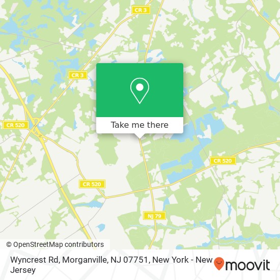 Mapa de Wyncrest Rd, Morganville, NJ 07751