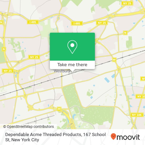 Mapa de Dependable Acme Threaded Products, 167 School St