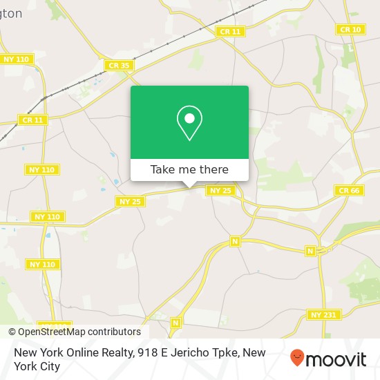 Mapa de New York Online Realty, 918 E Jericho Tpke