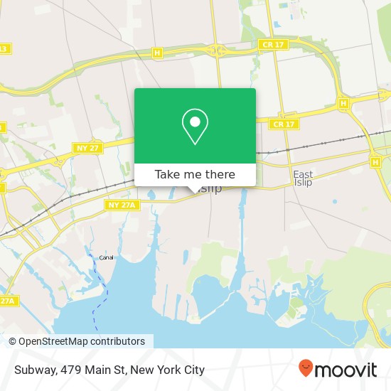 Mapa de Subway, 479 Main St