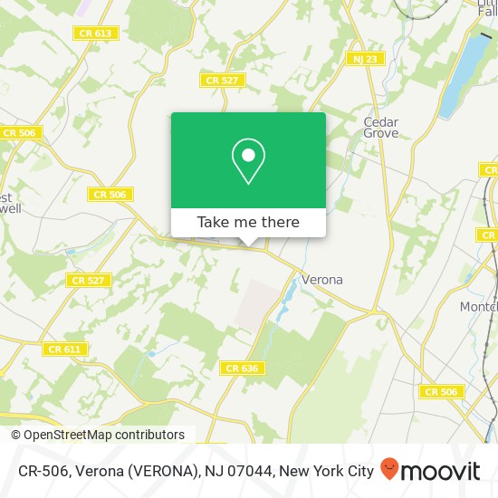 Mapa de CR-506, Verona (VERONA), NJ 07044