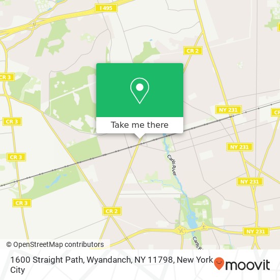 Mapa de 1600 Straight Path, Wyandanch, NY 11798