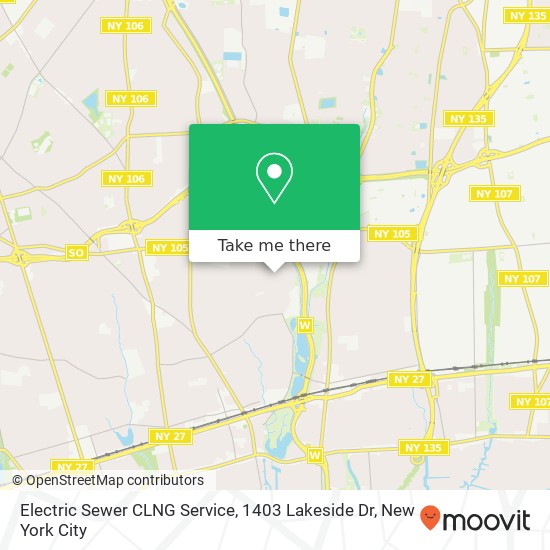 Mapa de Electric Sewer CLNG Service, 1403 Lakeside Dr
